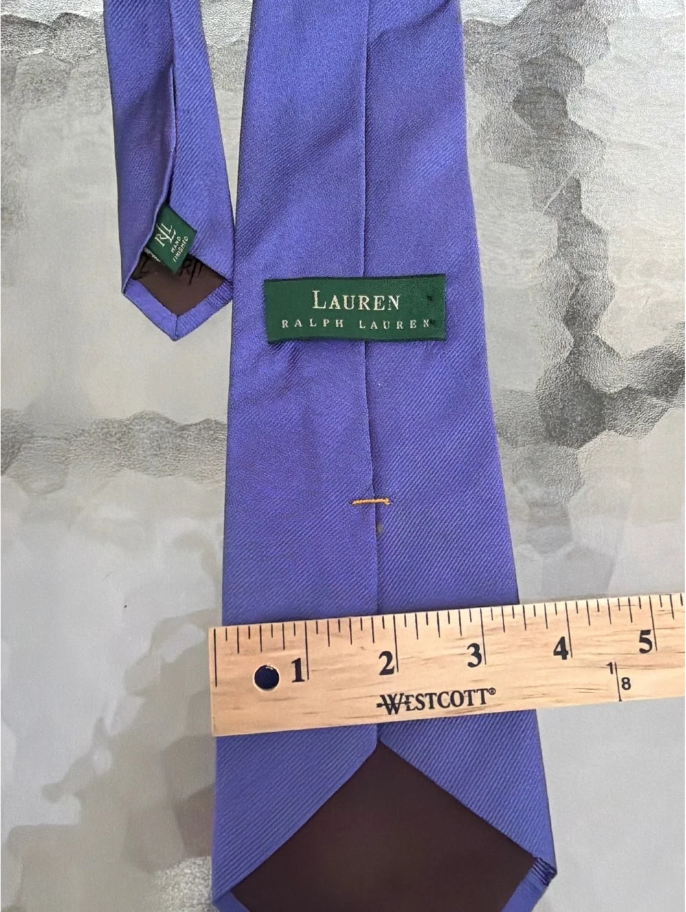 Vintage Lauren Ralph Lauren Men's Purple 100% Silk Tie Made in USA